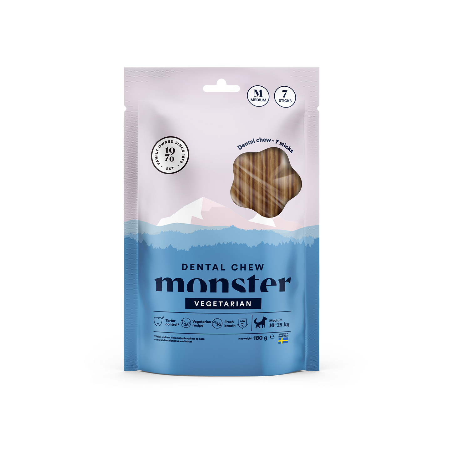 Monster Dog Dental Chew Veg. (M) - 7st