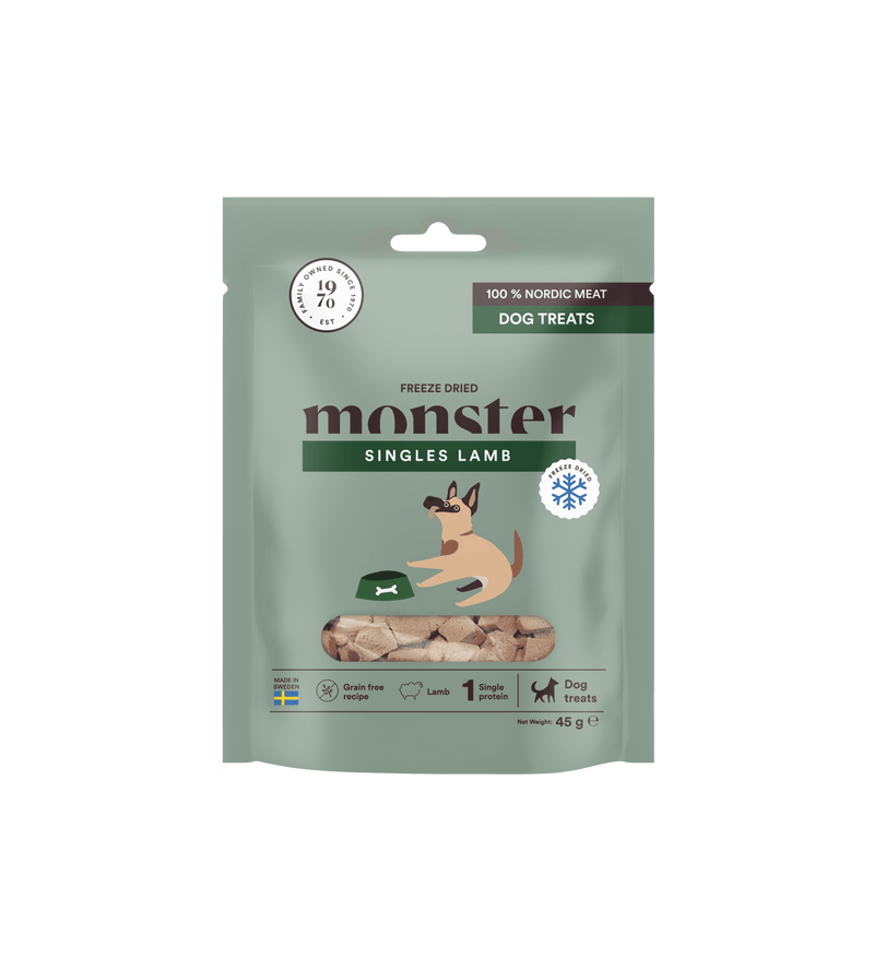 Monster Dog Treats Freeze Dried Lamb 45g